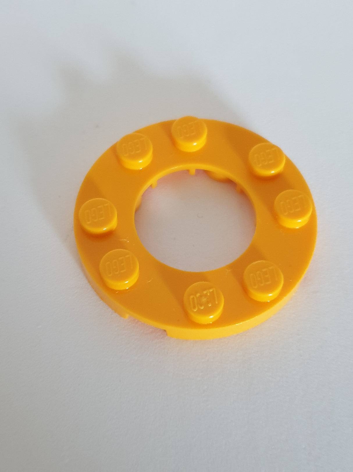 4x4 Rundplatte mit 2x2 Loch hellorange bright light orange