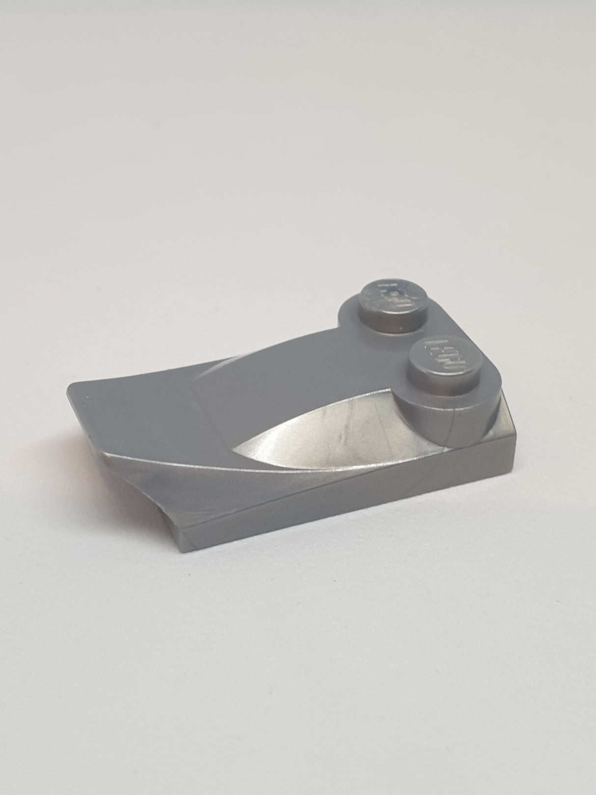 2x3x2/3 Dachstein Flügelende 2 Noppen pearl light gray pearlsilber