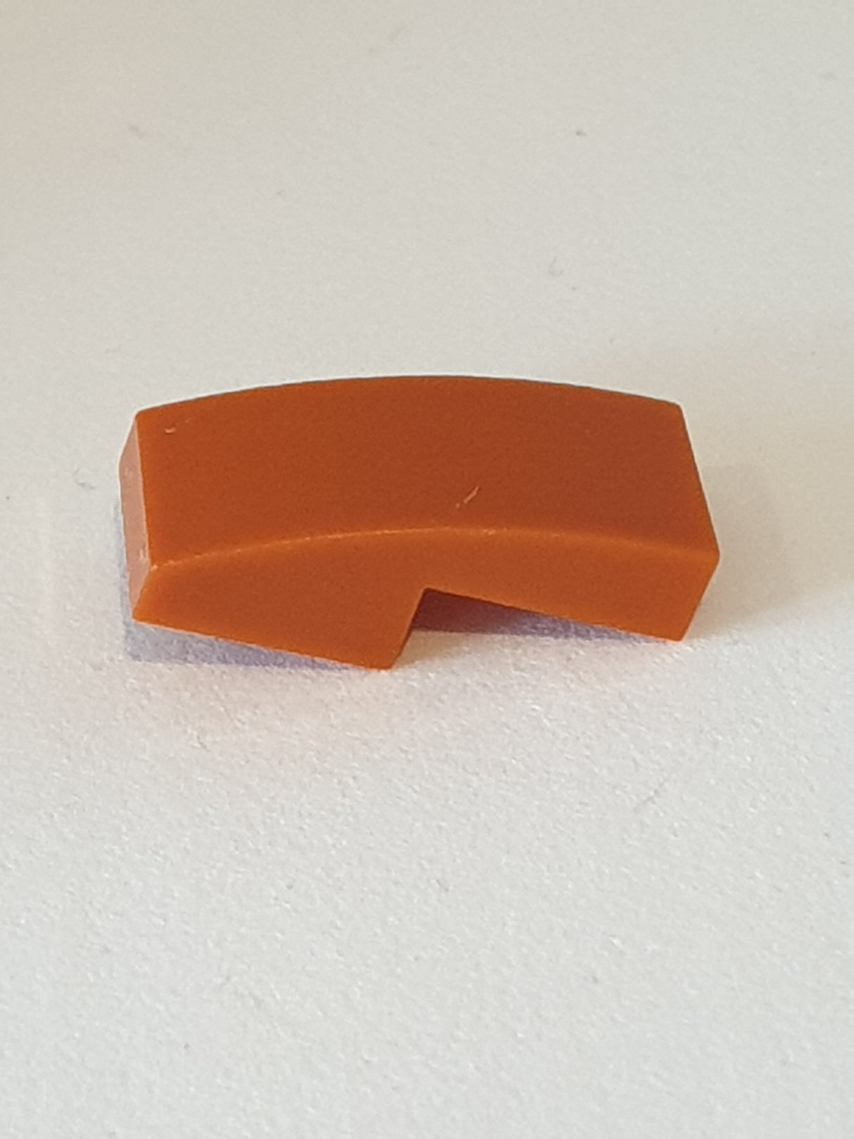 1x2 Halbbogenstein keine Noppen dunkelorange