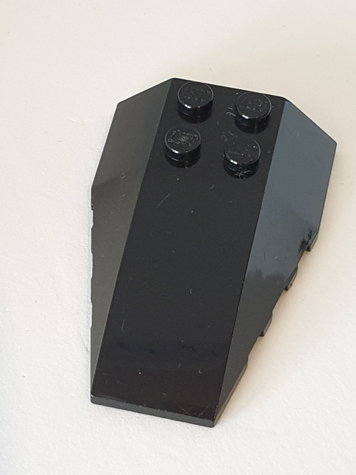 4x6 Keilstein Schrägstein mit Bogen schwarz black