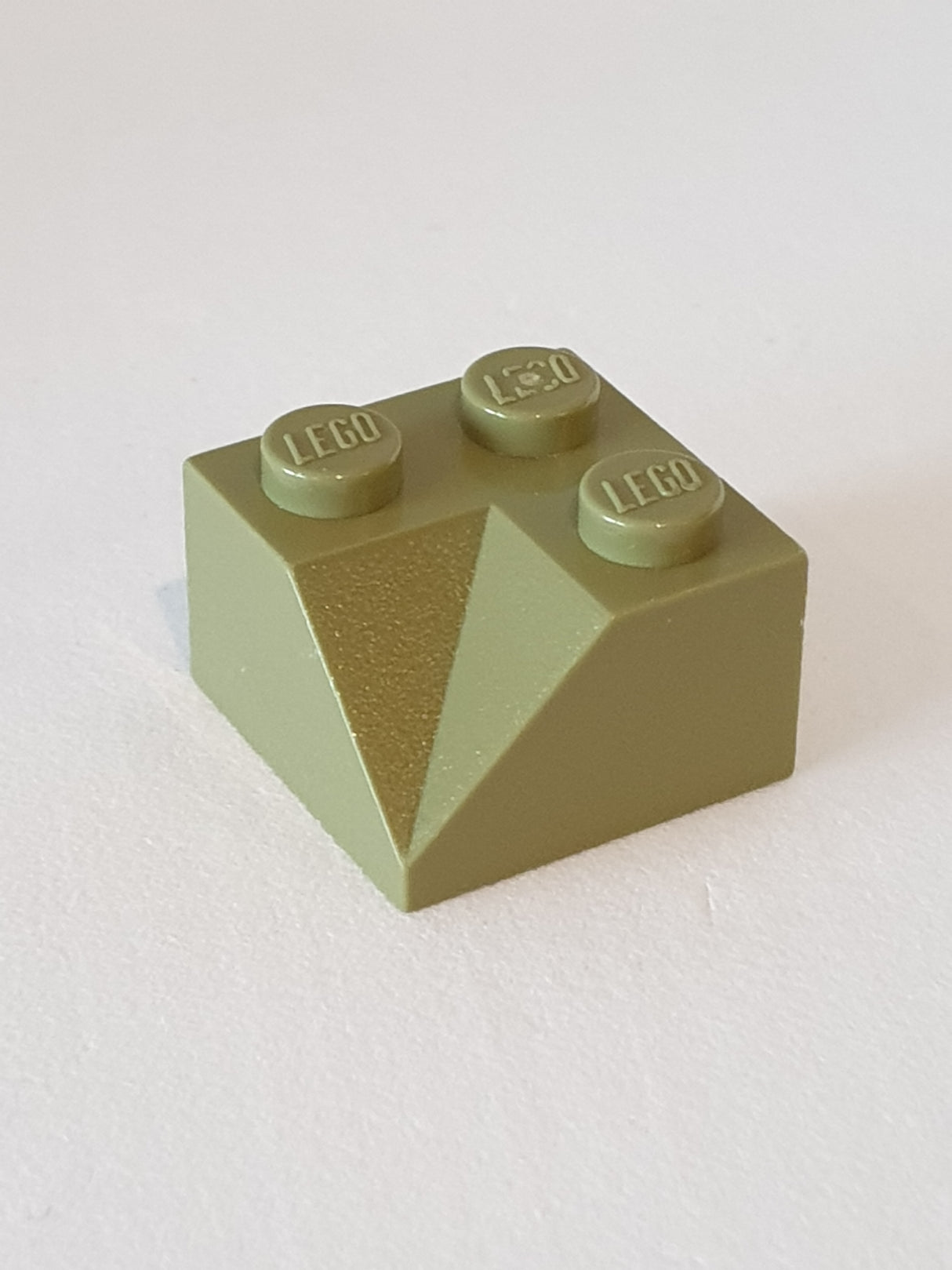 2x2 Eckdachstein 45° innen olivgrün olive green