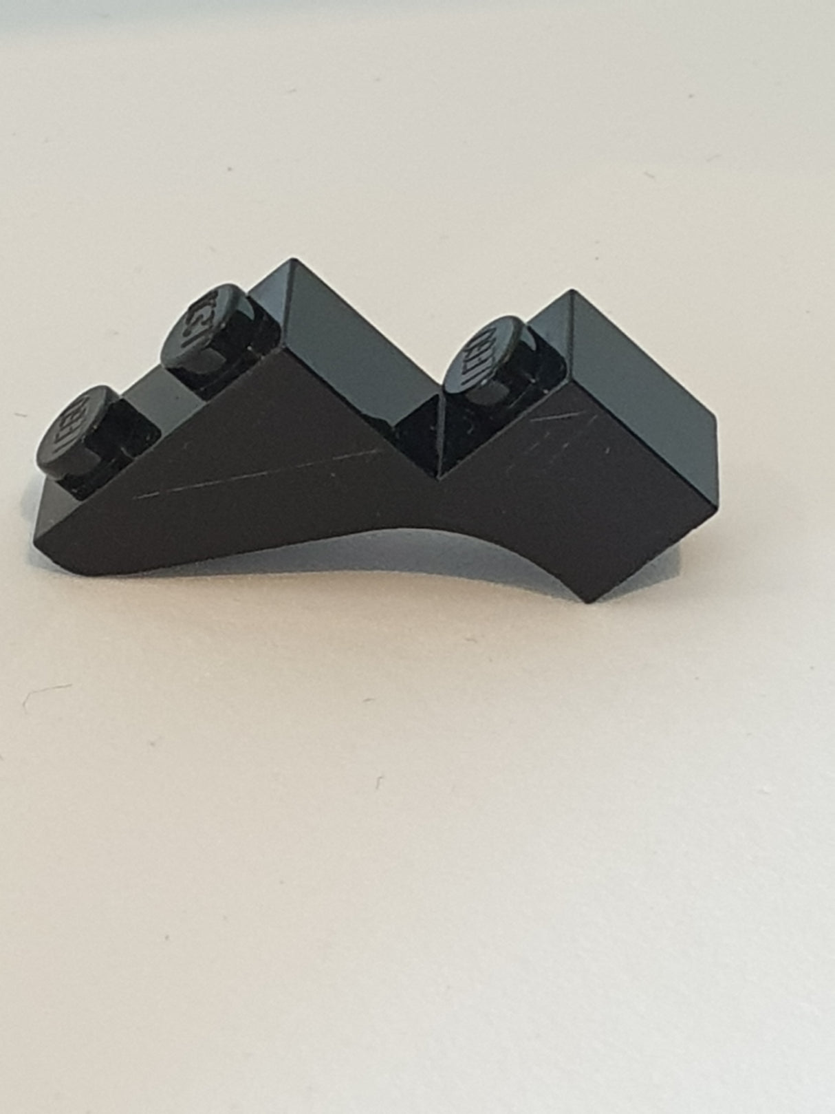 1x3x2 Halbbogenstein rund mit Stufe schwarz black