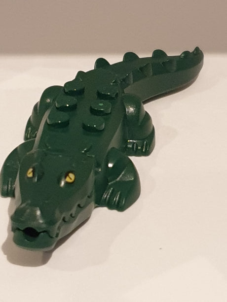 Alligator Krokodil mit neuem Desgin, farbigen Augen dunkelgrün