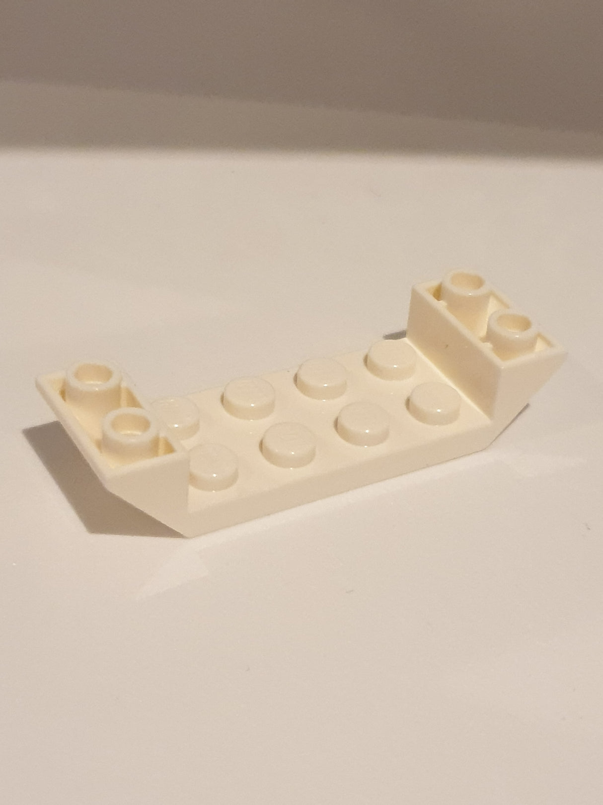 2x6 Schrägstein doppelt invers 45° weiß white