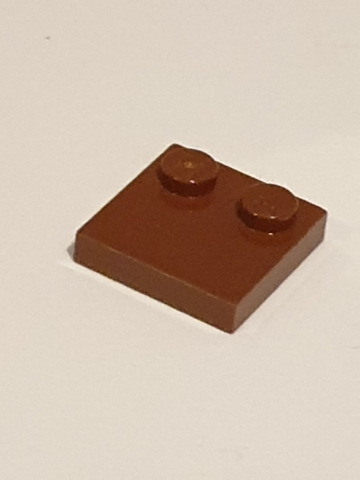2x2 modifizierte Fliese mit 2 Noppen auf der Seite neubraun reddish brown