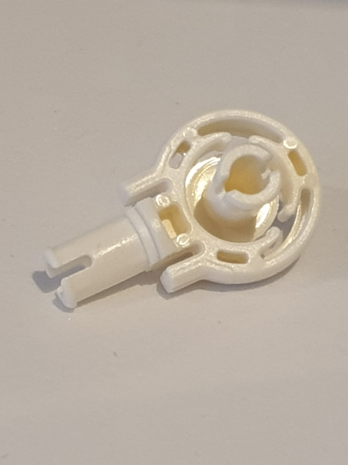 Technik Drehgelenk mit zwei senkrechten Pins weiß white