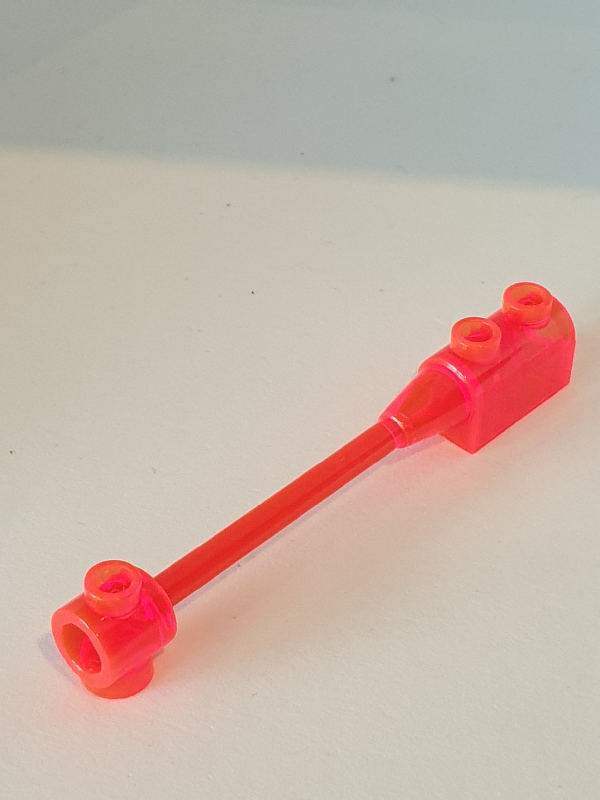 1x8x1 Stange Stab mit 1x2 Stein ohne Achshalter transparent neonorange