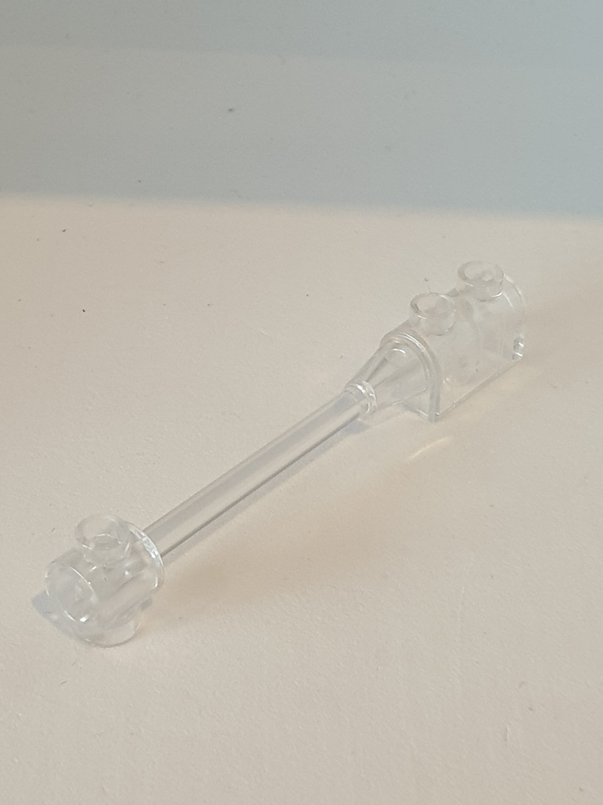 1x8x1 Stange Stab mit 1x2 Stein ohne Achshalter transparent weiß trans clear