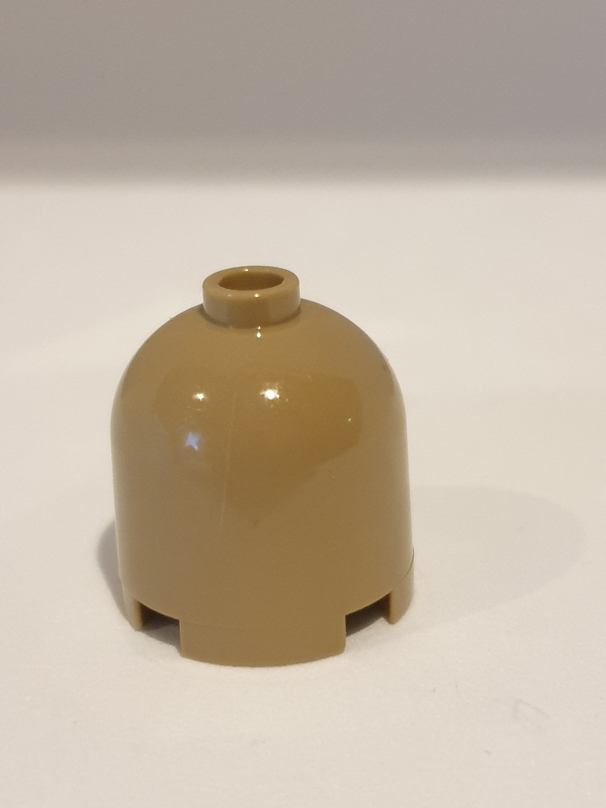 2x2x1 2/3 Rundstein Kuppel Oberteil hoch, blocked stud dunkelbeige