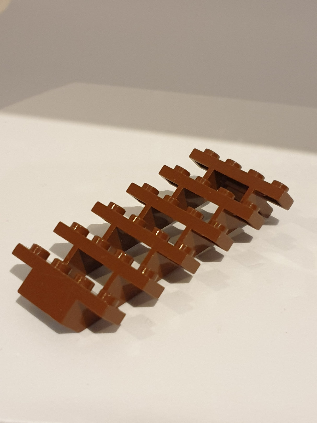 7x4x6 Treppe gerade offen neubraun reddish brown
