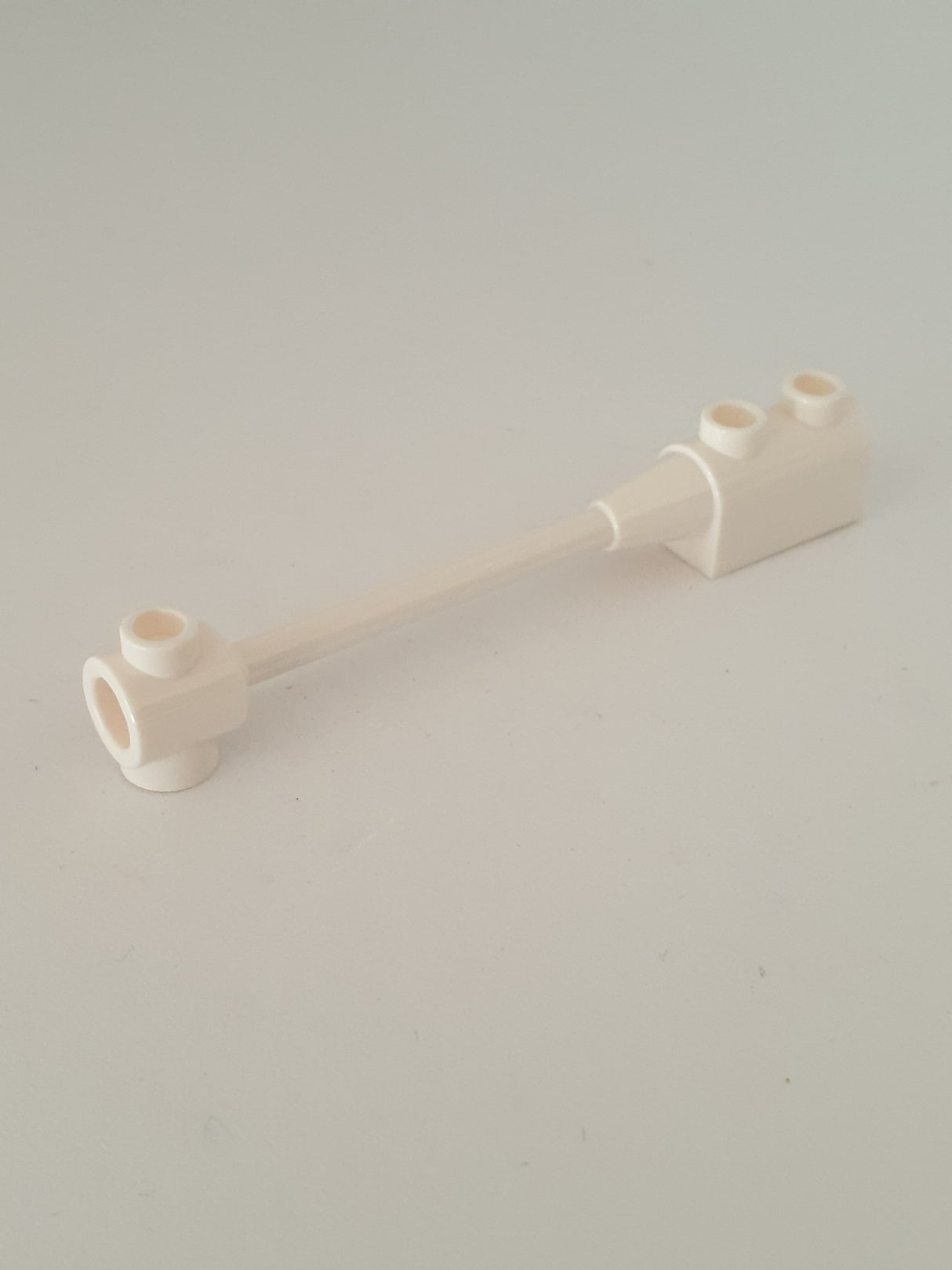 1x8x1 Stange Stab mit 1x2 Stein mit Achshalter weiß white