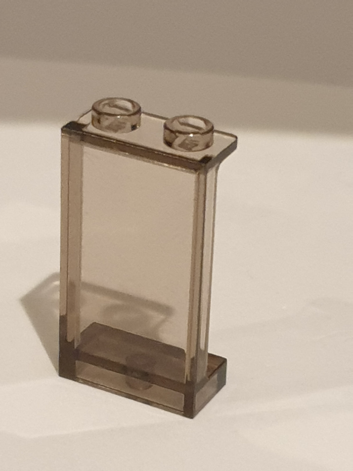 1x2x3 Wandelement / Paneel mit Seitenstützen hohle Noppen transparent schwarz