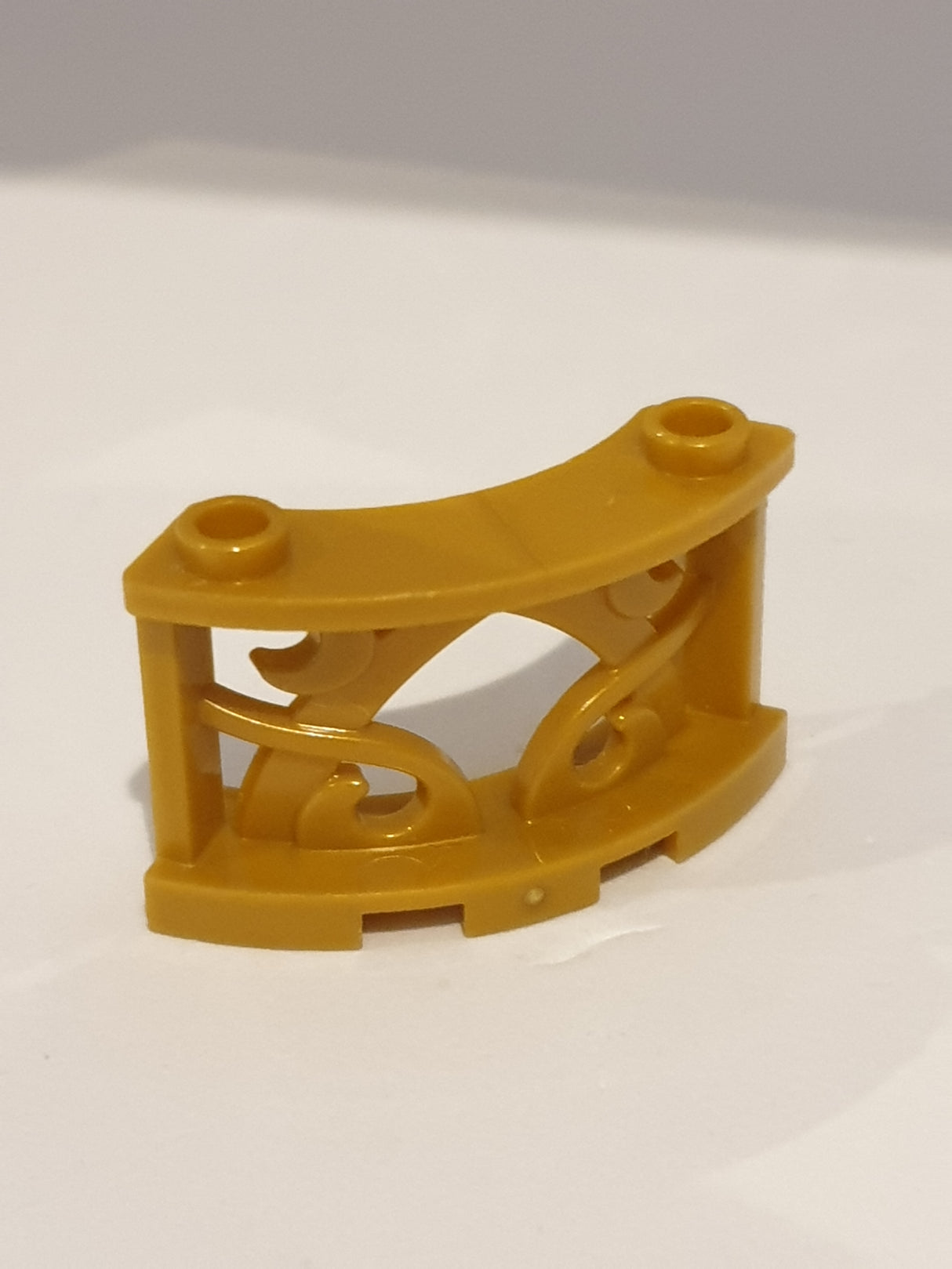 3x3x2 Zaun/Gitter 1/4 Kreis Ornamente mit 2 Noppen pearlgold pearl gold