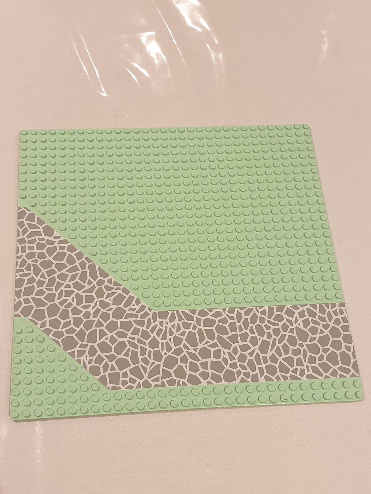 32x32 Grundplatte mit Auffahrt Pflasterweg light green
