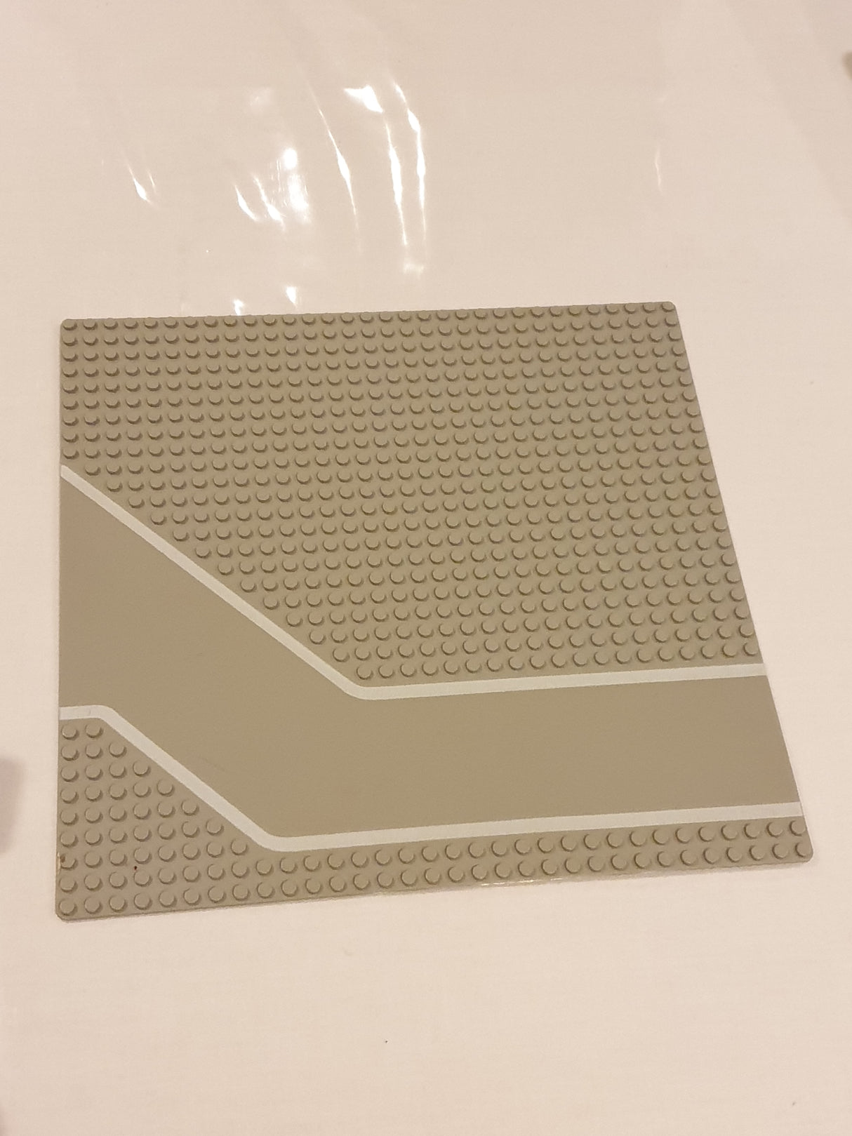 32x32 Grundplatte Strasse Abfahrt althellgrau light gray