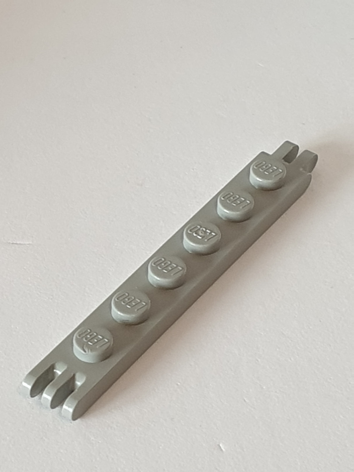 1x6 Scharnierplatte mit Finger an beiden Enden althellgrau light gray