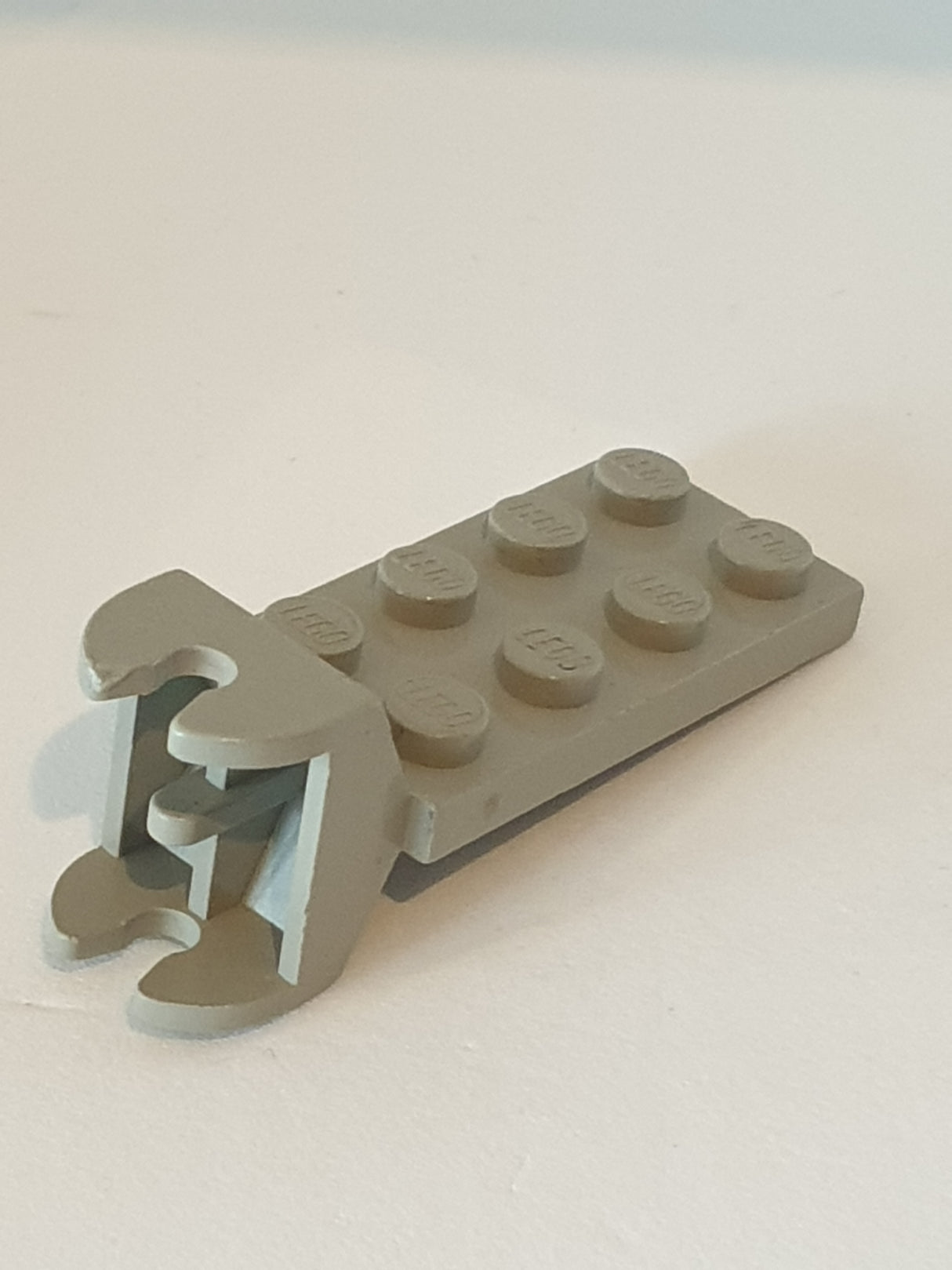 2x4 modifizierte Platte mit Gelenk female weiblich althellgrau light gray