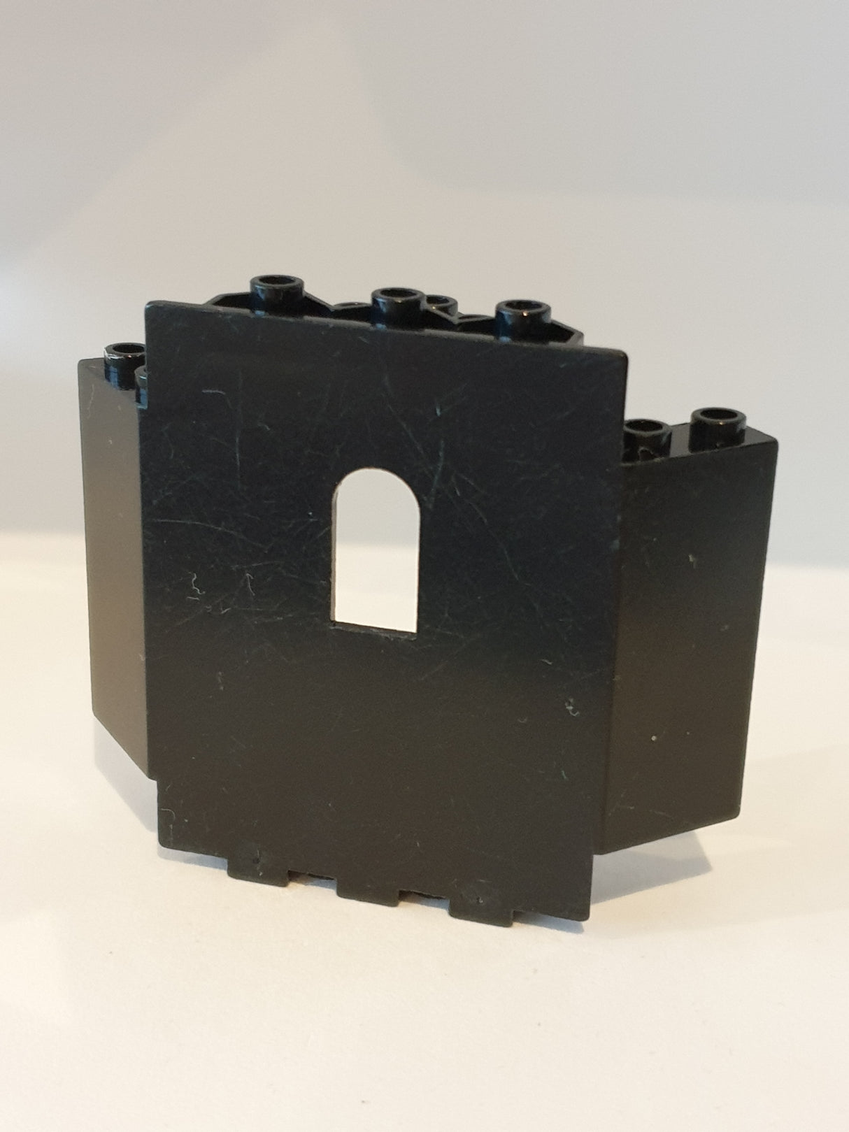 6x6x6 Burgteil Wand Ecke Paneel mit Fenster schwarz black