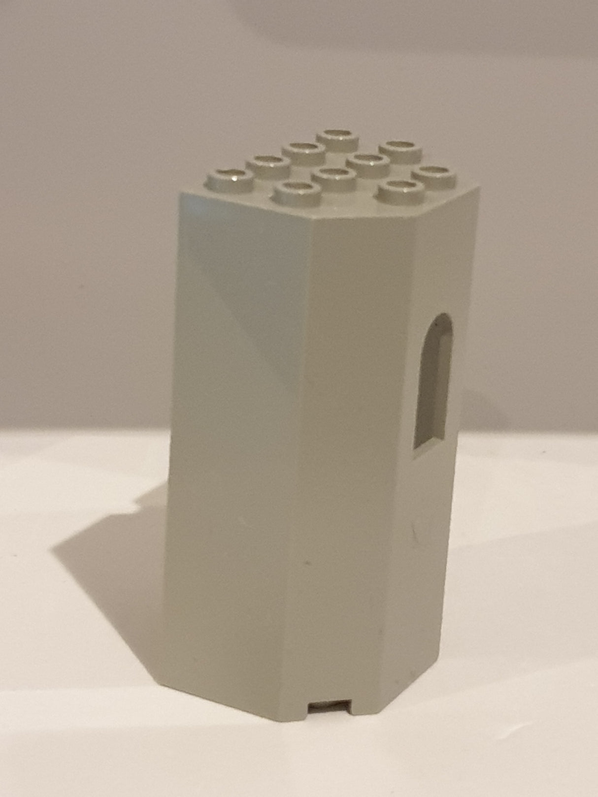 4x3x6 Burg / Turm Mauerteil mit Fenster althellgrau light gray