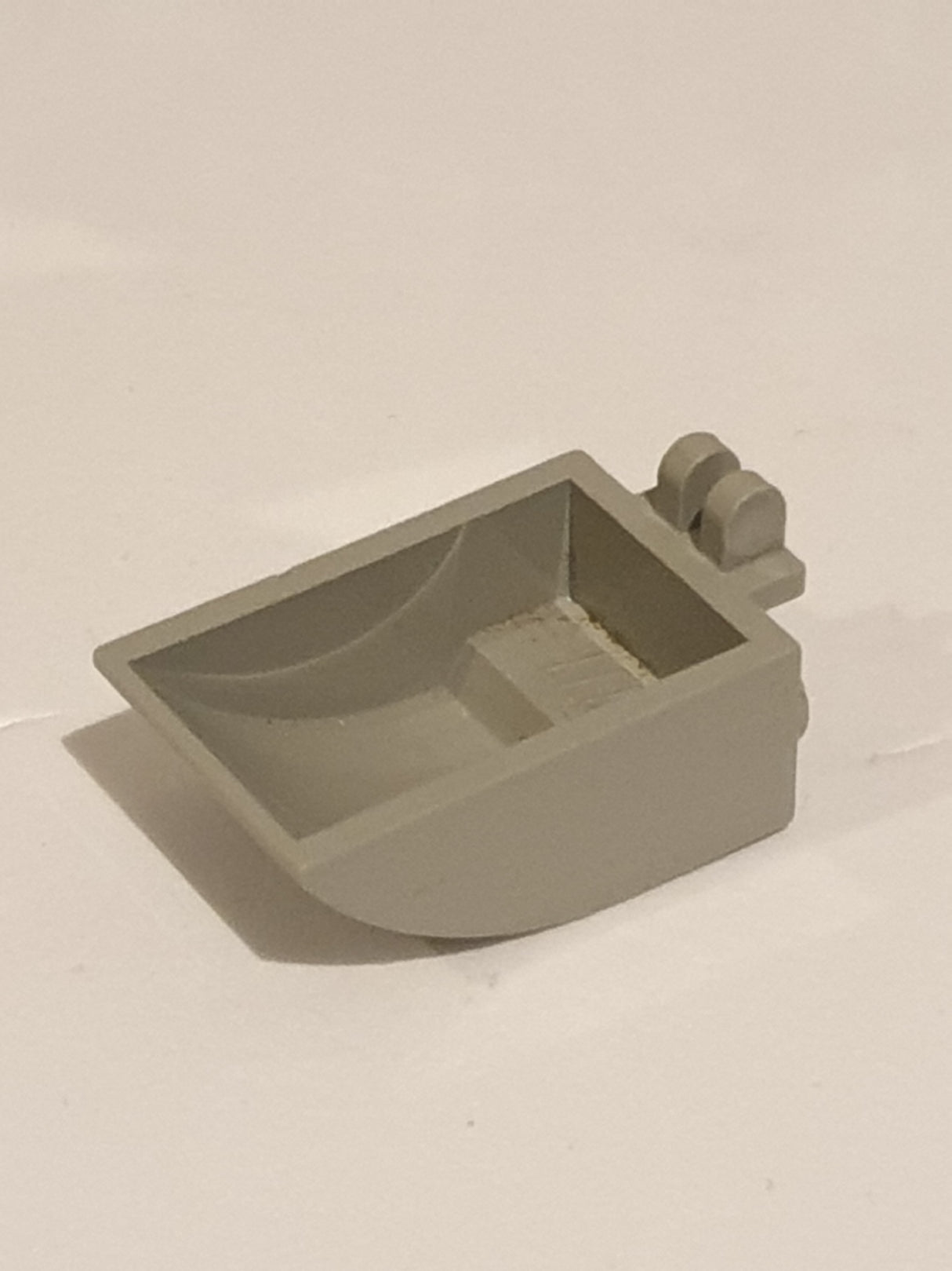 2x3 Baggerschaufel ohne Zähne, 2 Finger Scharnier althellgrau light gray