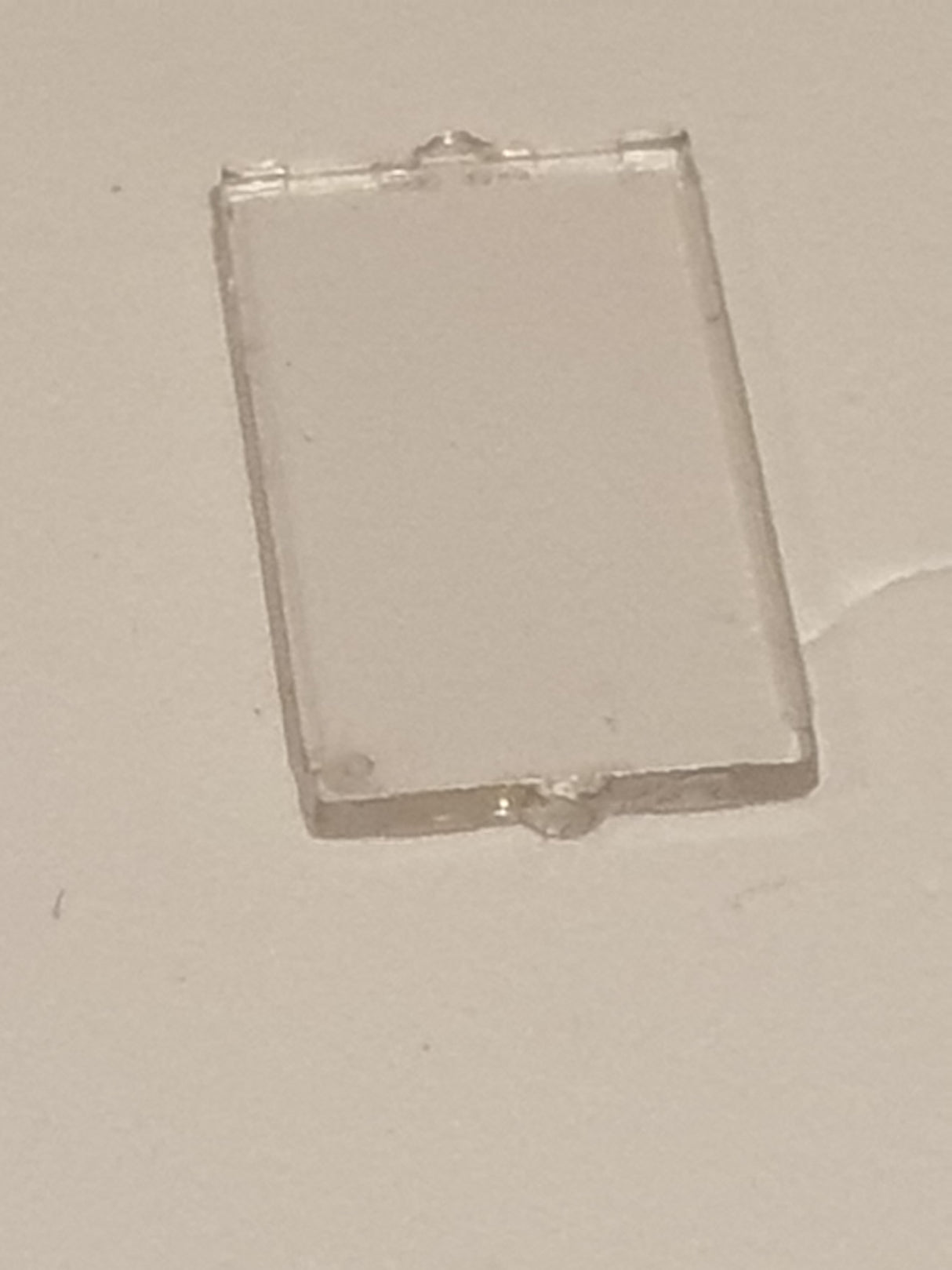 1x2x3 Fensterscheibe / Fensterglas flach Vorderseite transparent weiß trans clear