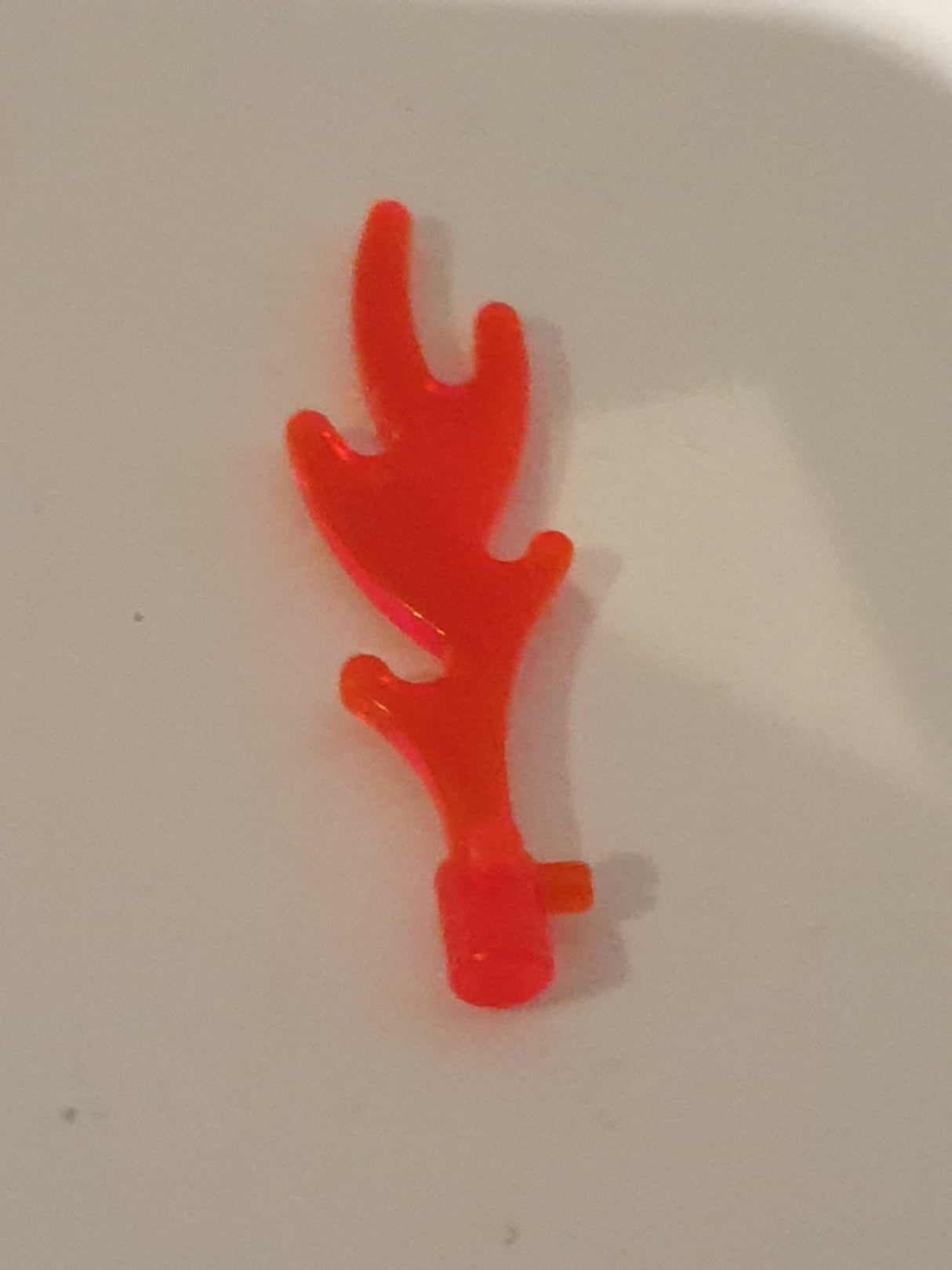 Flamme Welle mit Pin klein, mit kleinen Pins transparent neonorange