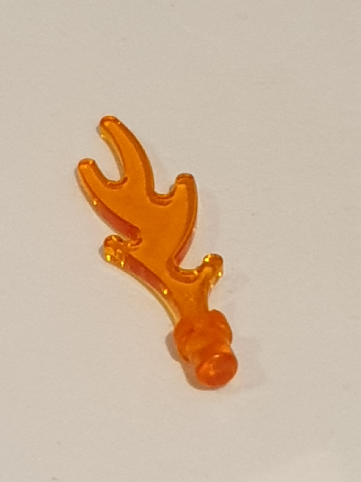 Flamme Welle mit Pin klein transparent orange trans-light orange