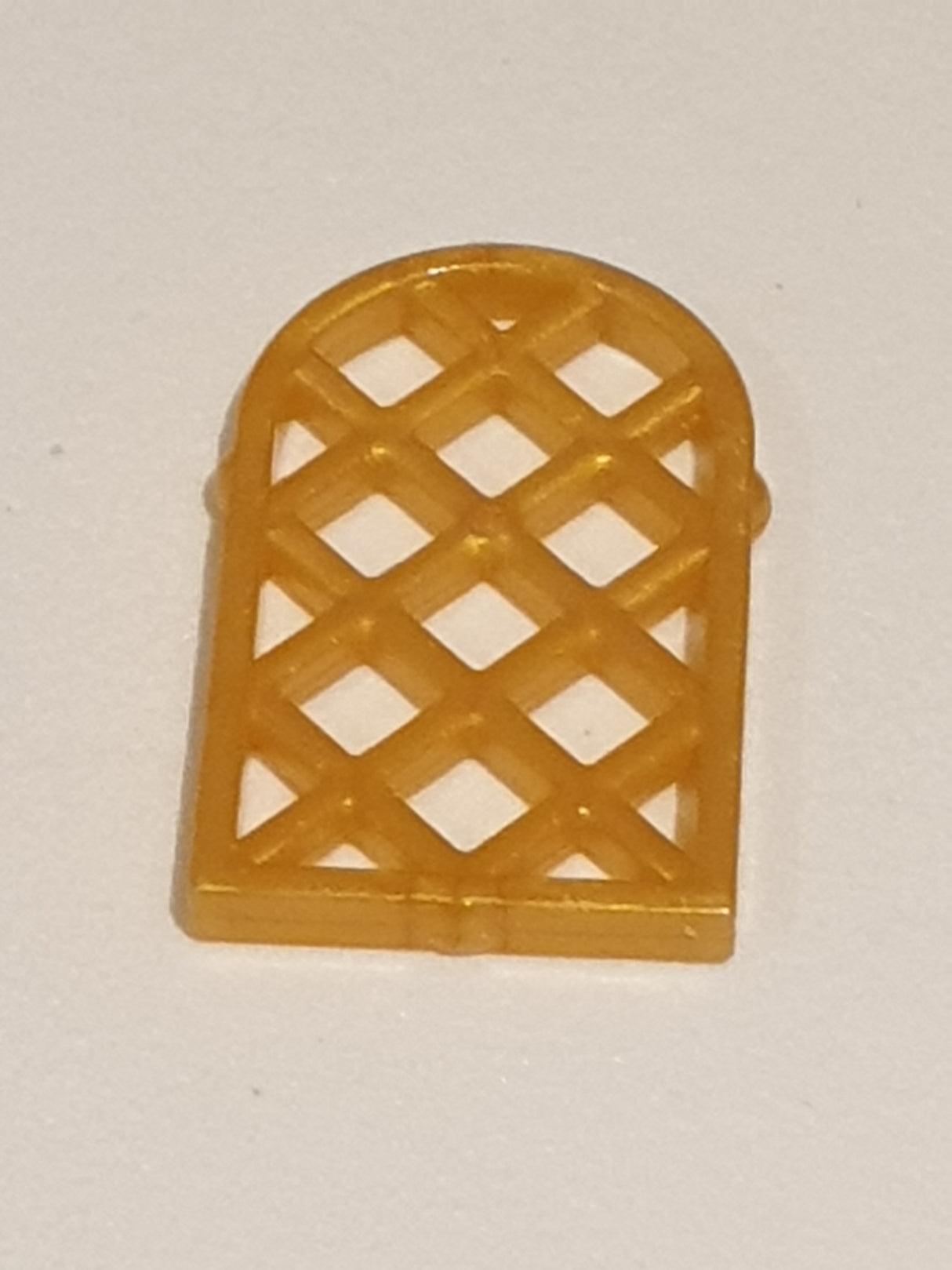 1x2x2 2/3 Fenstereinsatz mit Gitter Bogenfenster pearlgold pearl gold