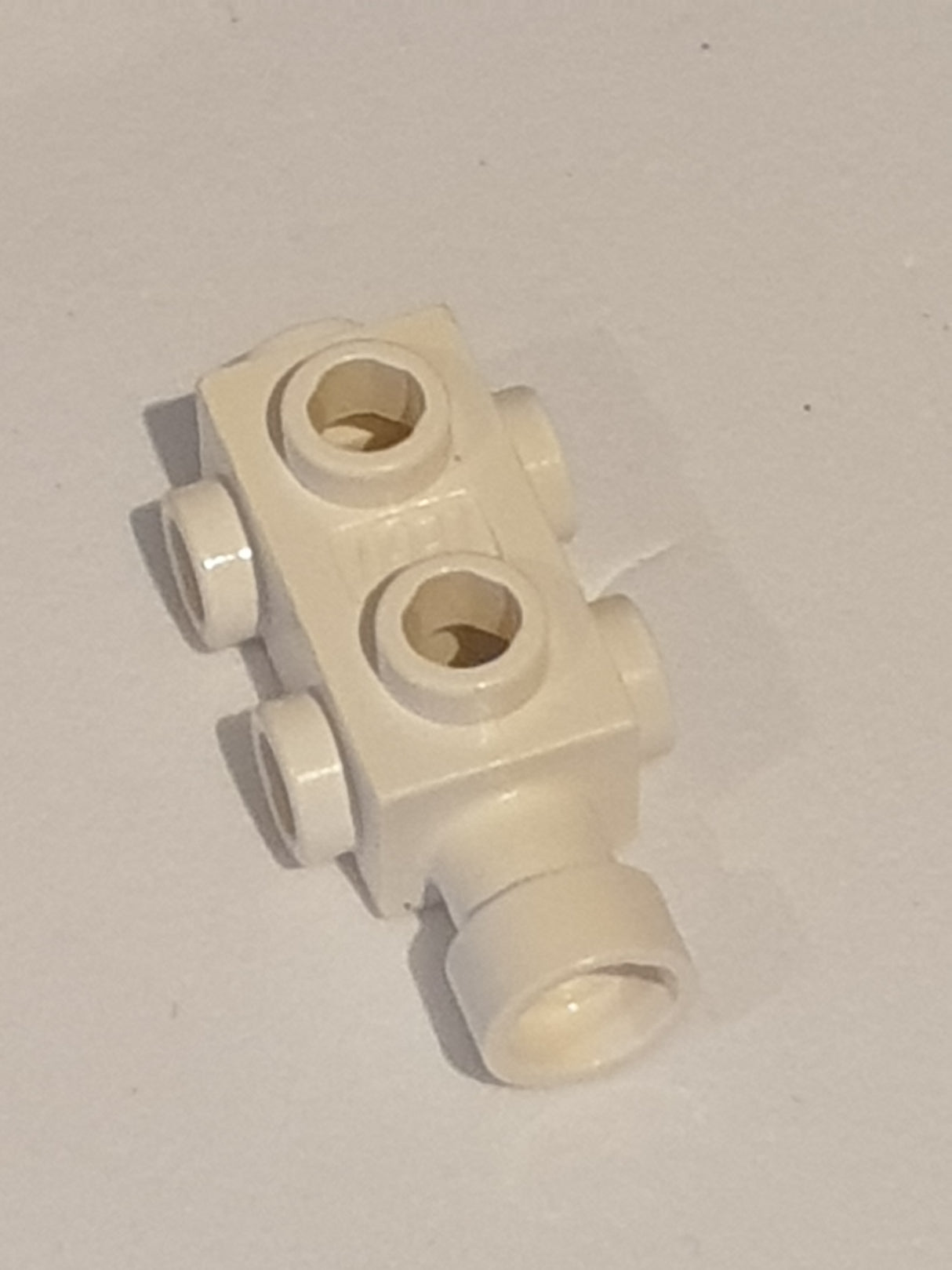 1x2x2/3 modifizierter Stein mit Noppen an 3 Seiten/Kamera weiß white