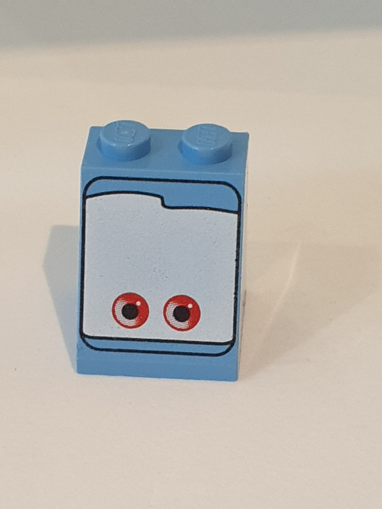 2x2x2 Dachstein 65° bedruckt Augen Cars mittelblau