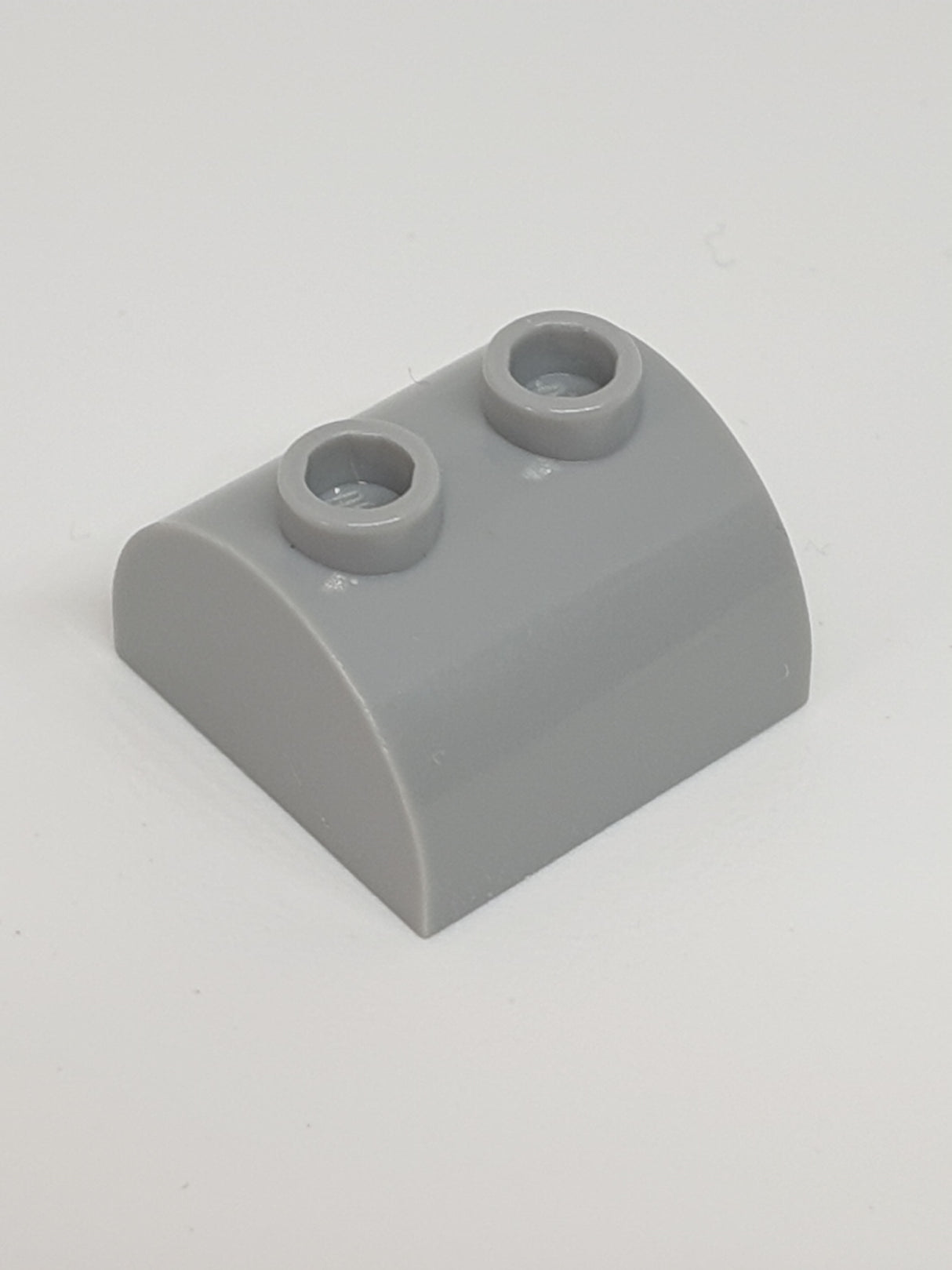 2x2x1 Bogenstein rund Halbkreis 2 Noppen neuhellgrau