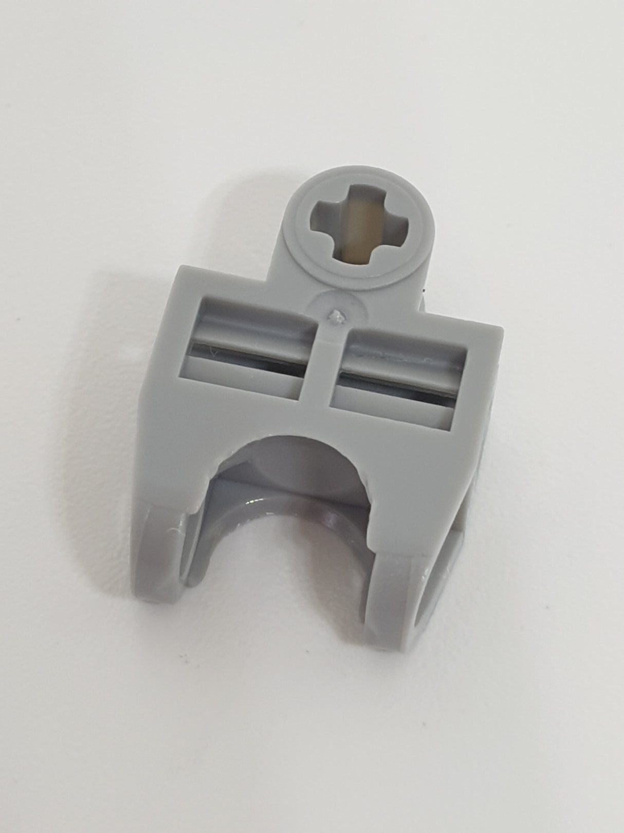 2x3 Technik Kugelgelenk mit Verbinder Open Sides, Angled Forks with Closed Axle Holes neuhellgrau