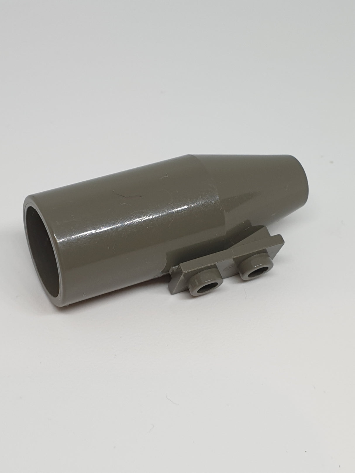 Düse/Triebwerk/Turbine groß, flache glatte obere 1x2 Platte, altdunkelgrau dark gray