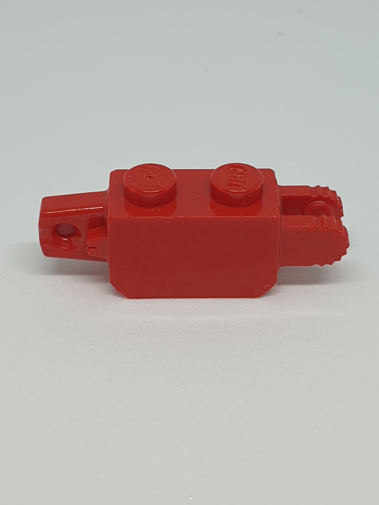 1x2 Scharnierstein Finger an beiden Enden mit 7/9 Zähnen rot