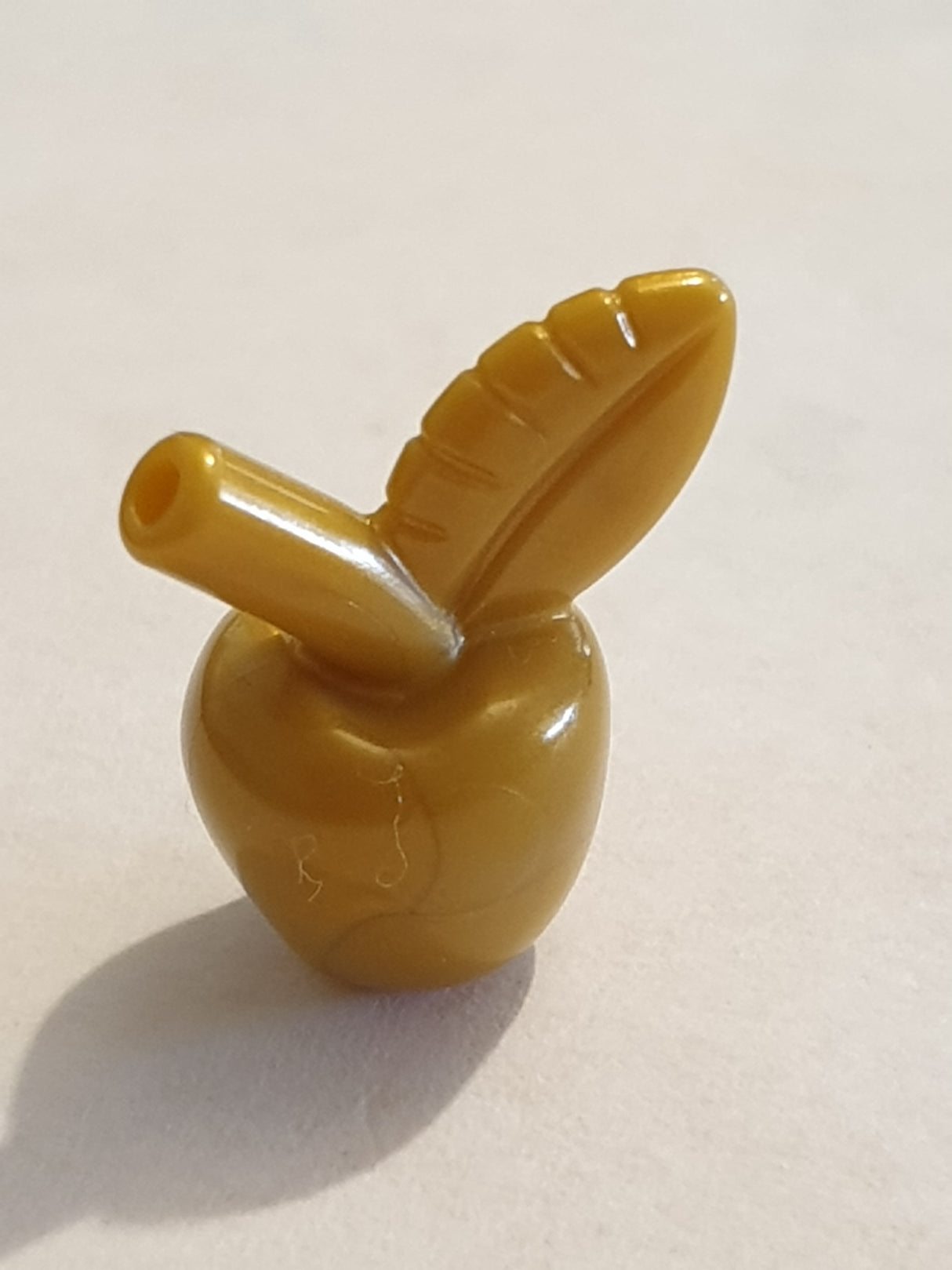 Apfel mit Blatt pearlgold pearl gold