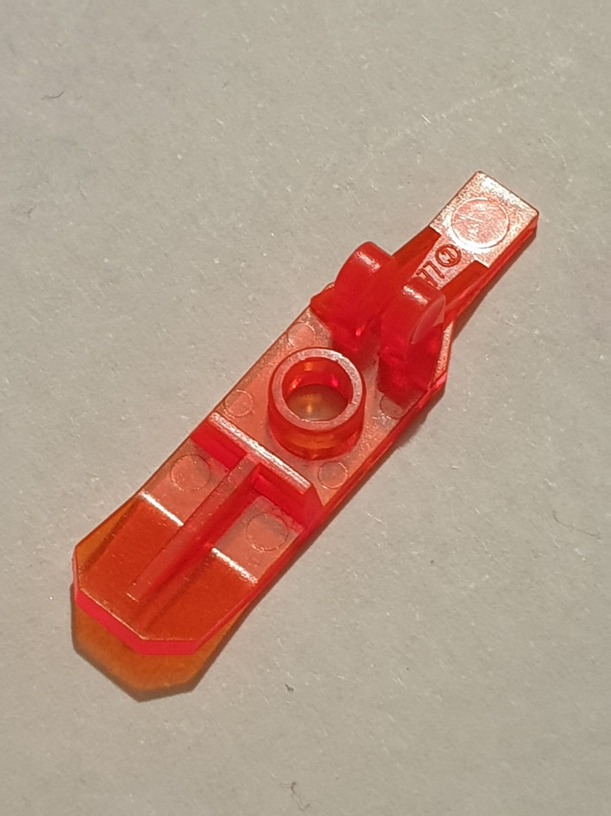 Schuhwerk Minifigur Ski mit Scharnier transparent neonorange