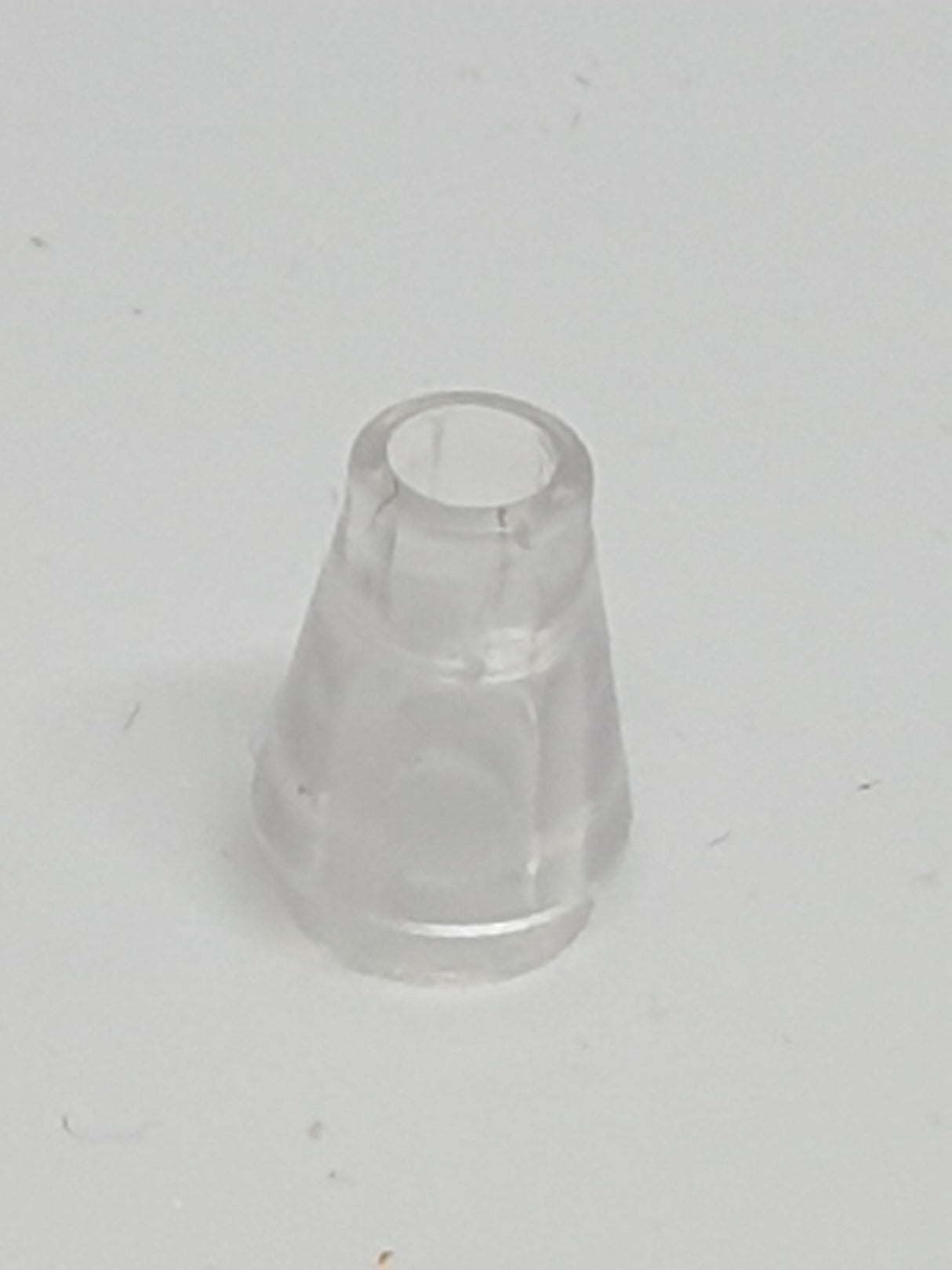 1x1 Kegel ohne Rand/Nut transparent weiß trans clear