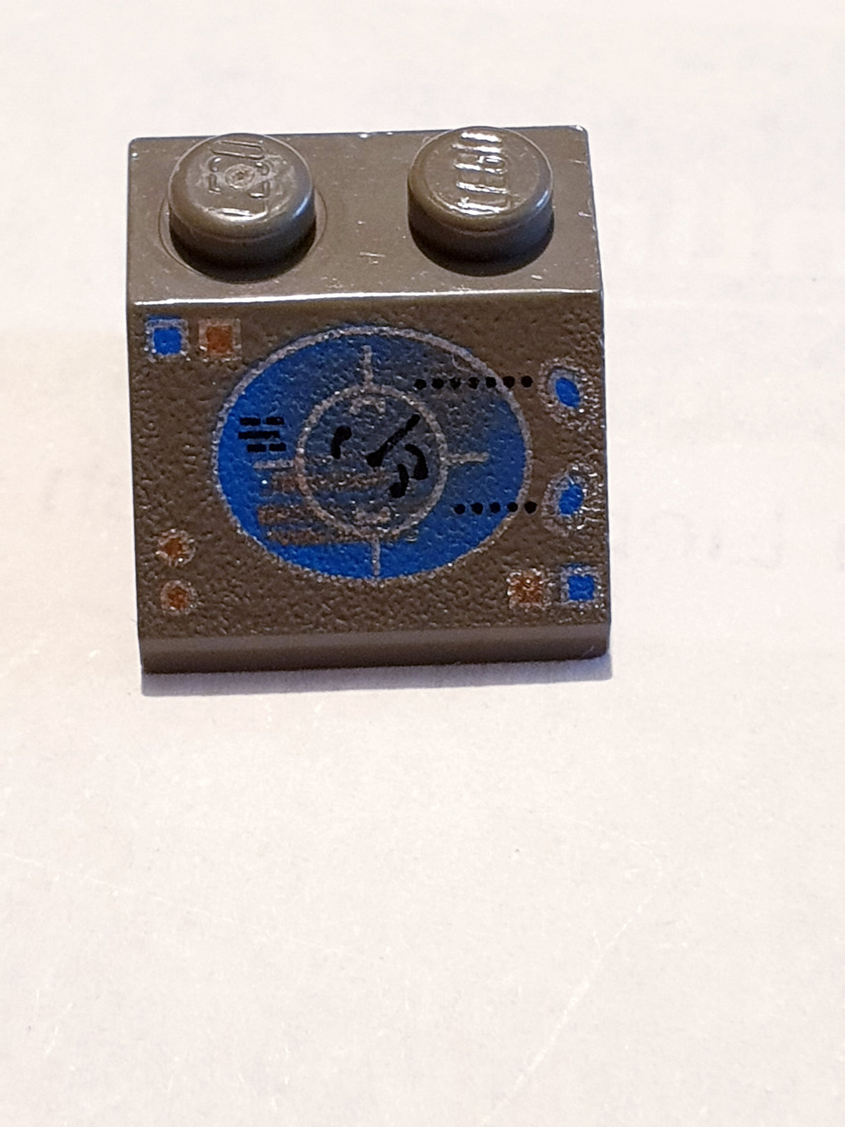 2x2 Dachstein 45° bedruckt with Blue/Copper Radar Display Pattern