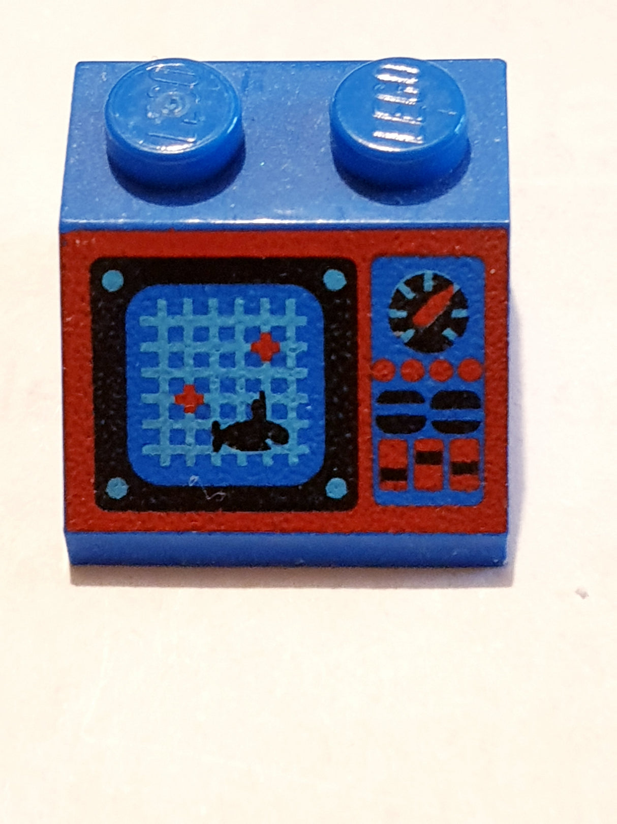 2x2 Dachstein 45° bedruckt with Aquazone Pattern blau