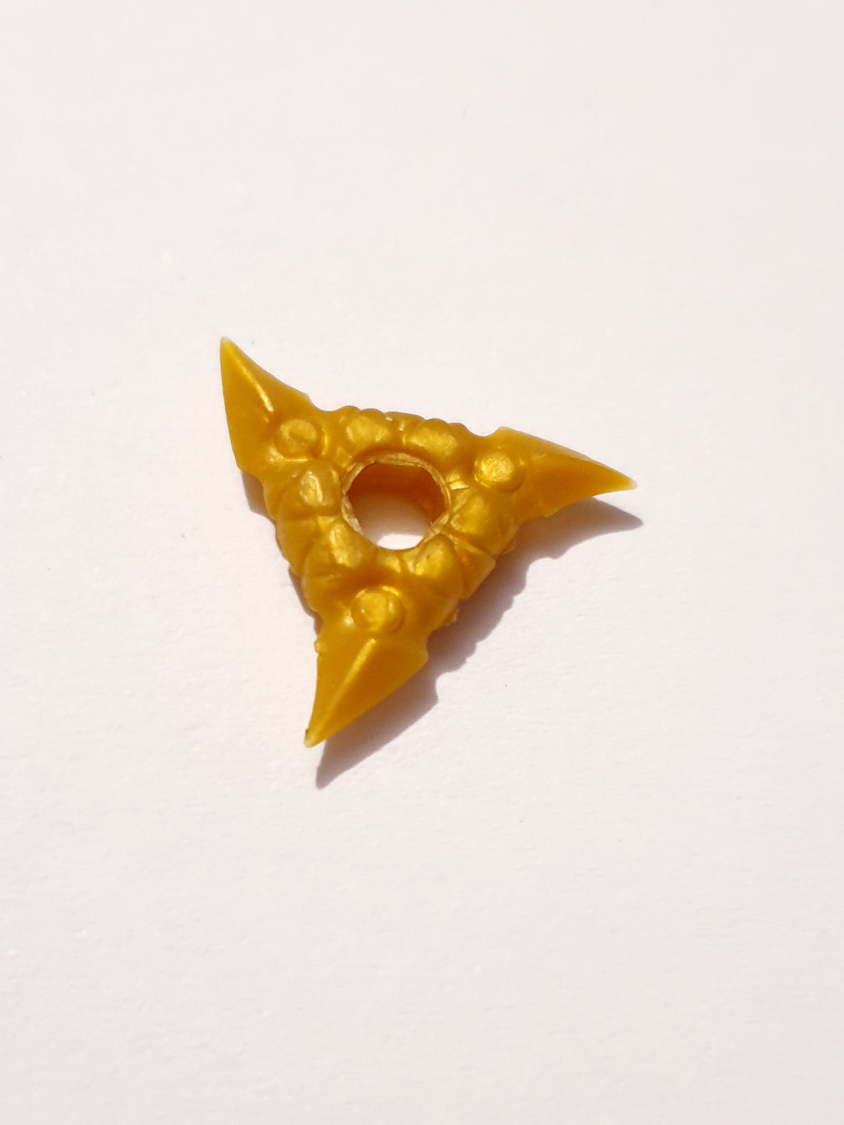 Minifig, Waffe Wurfstern Shuriken mit Struktur pearlgold pearl gold