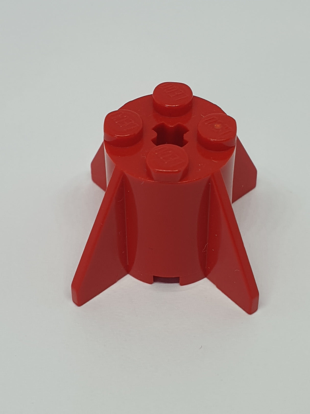 2x2x2 Rundstein/rakete mit Flügeln Kegelstein rot