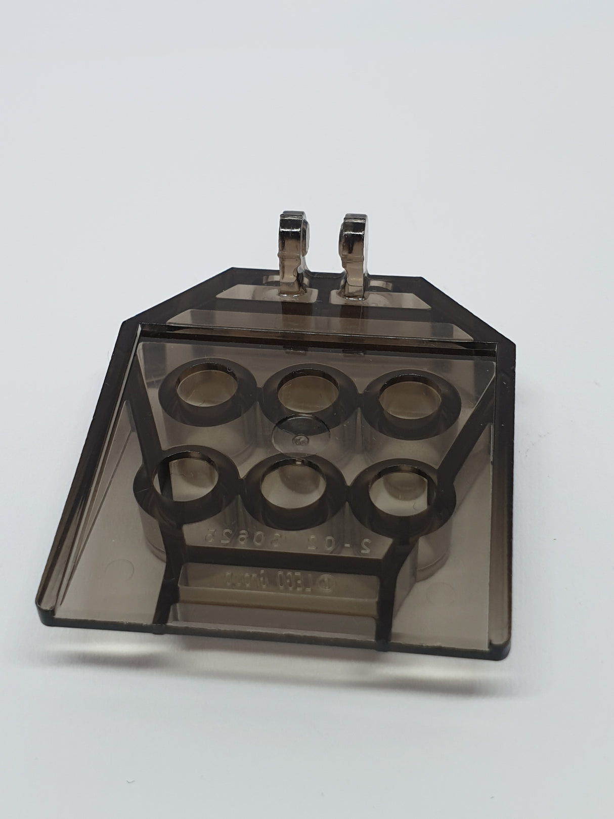 1x4x3 2/3 Container Tür mit 4 Pinlöchern und 2 Fingern transparent schwarz