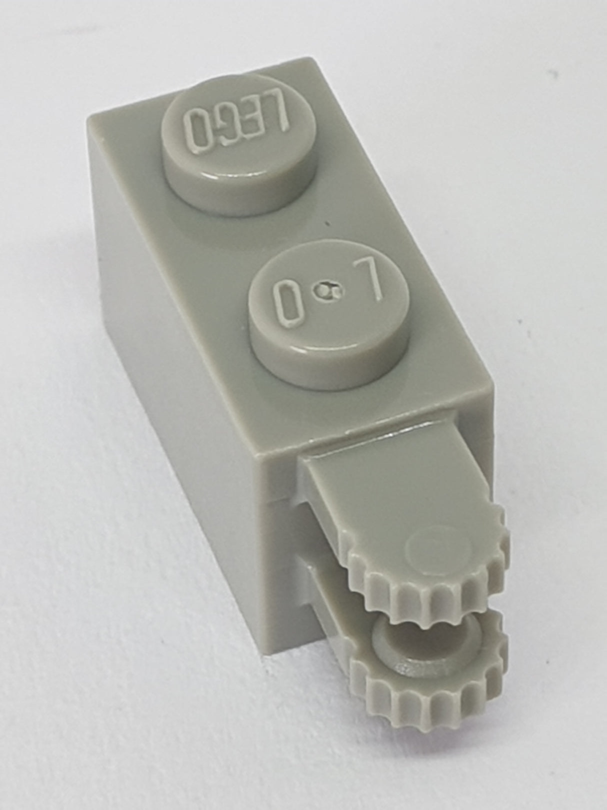 1x2 Scharnierstein mit 2 Fingern horizontal althellgrau light gray