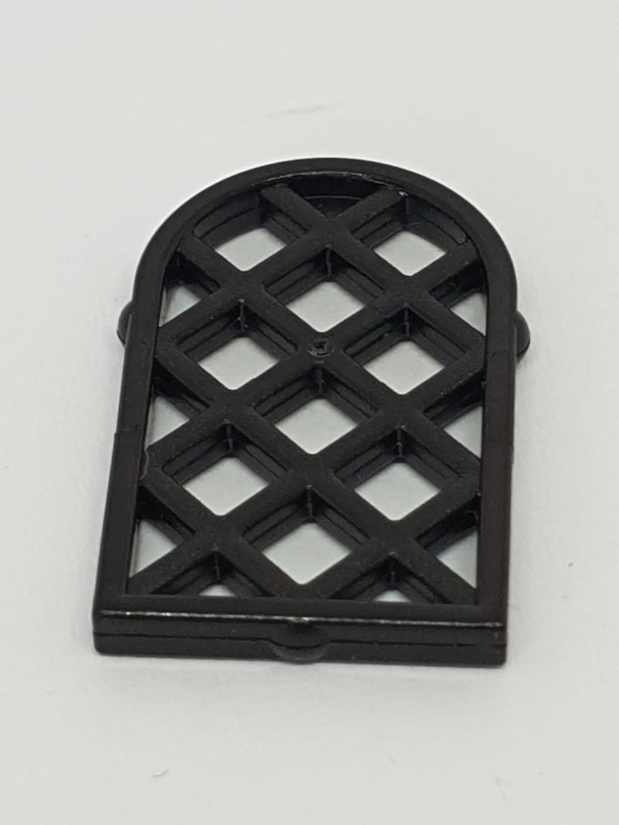 1x2x2 2/3 Fenstereinsatz mit Gitter Bogenfenster schwarz black