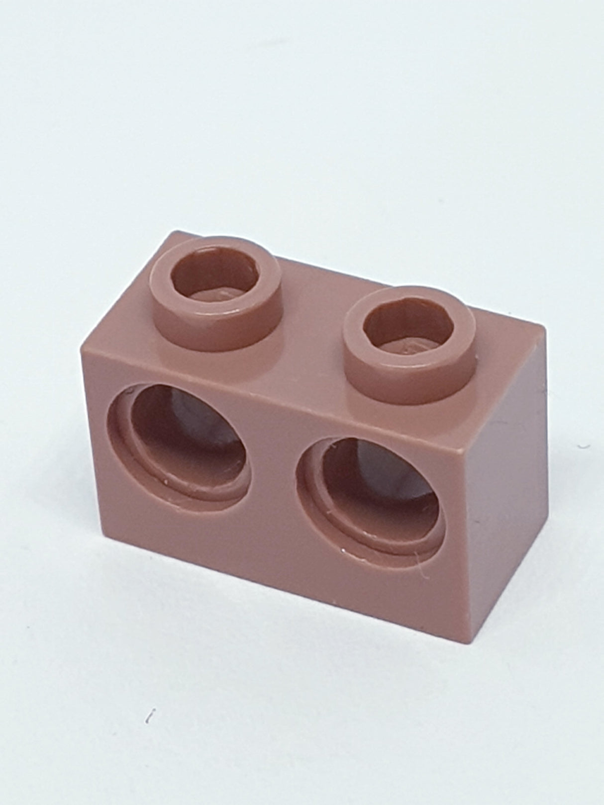 1x2 Technik Stein mit 2 Löchern sandrot