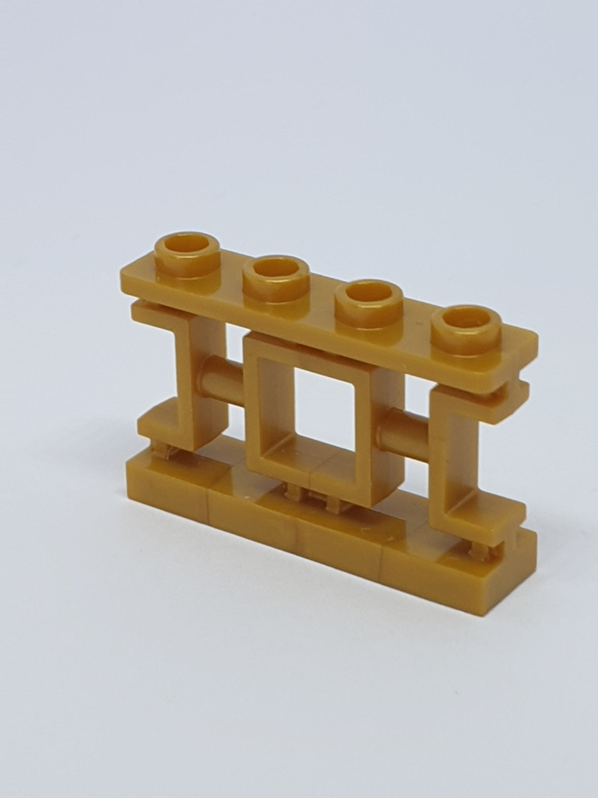 1x4x2 Zaun/Gitter Ornamente asiatisch mit 2 Noppen pearlgold pearl gold