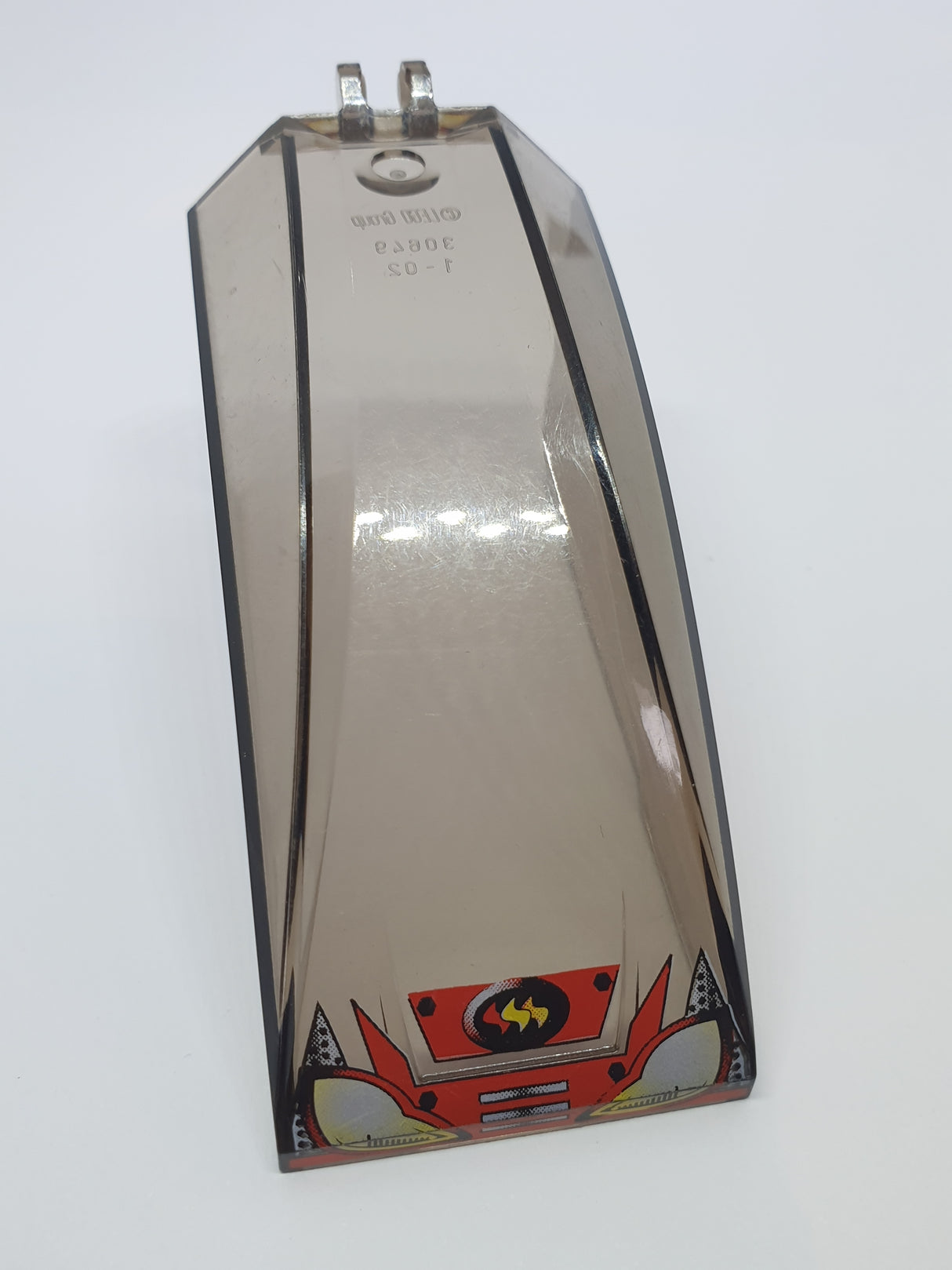 8x4x4 Windschutzscheibe Cockpit mit 2 Fingers with Headlights and Fire Logo transparent schwarz