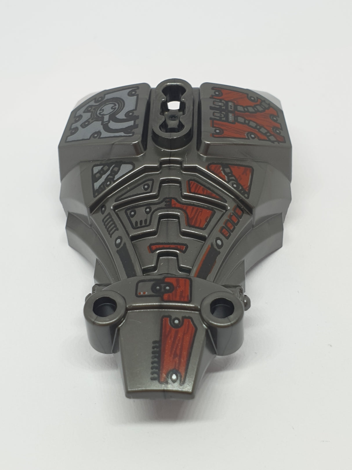 Torso Hero Factory bedruckt  Full Torso Armor with Silver and Red Mechanical Pattern (Splitface)