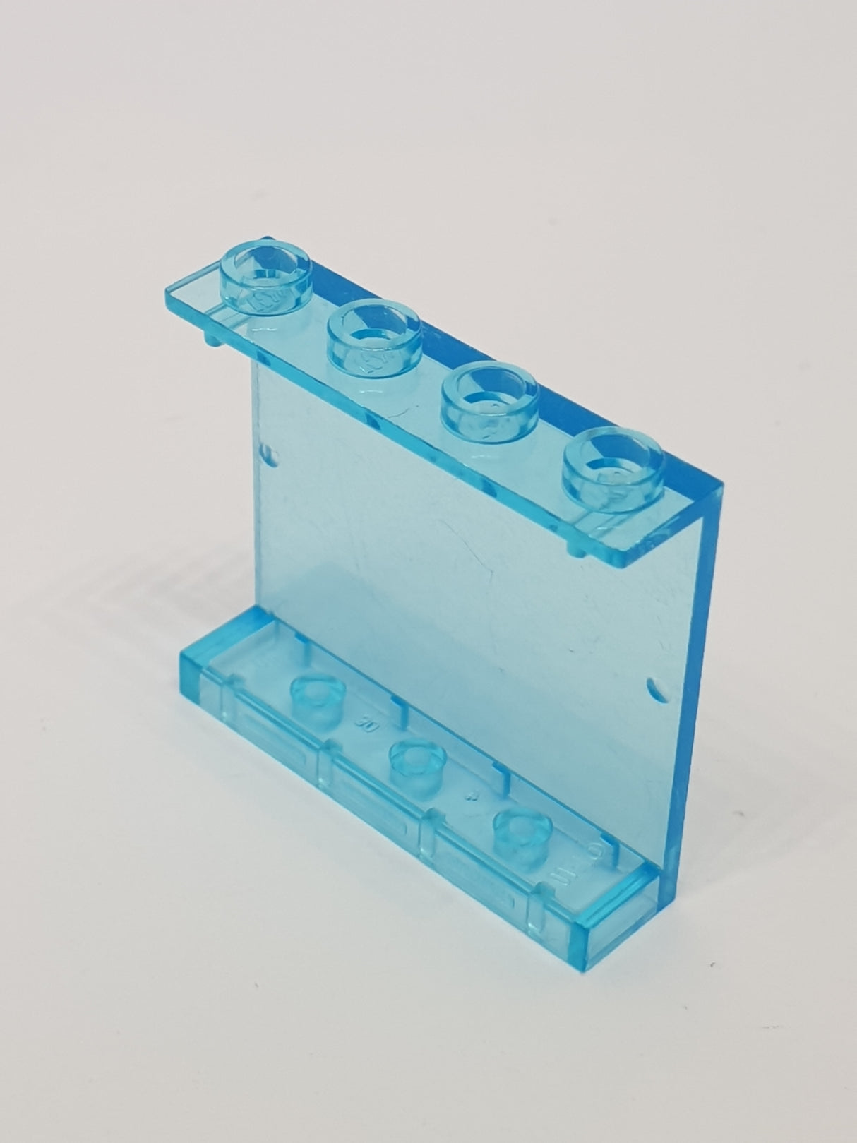 1x4x3 Wandelement Paneel ohne Seitenstützen hohle Noppen transparent hellblau trans light blue