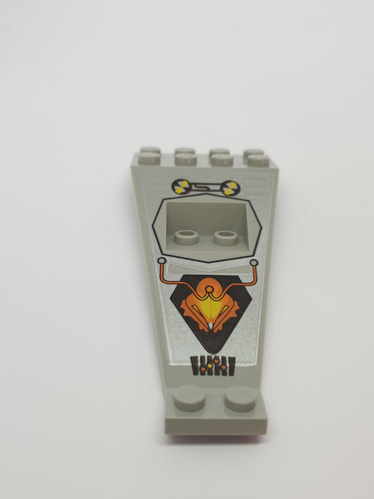 4x8 und 2x3 Flügelplatte unten bedruckt mit Silver/Orange/Black UFO Logo althellgrau light gray